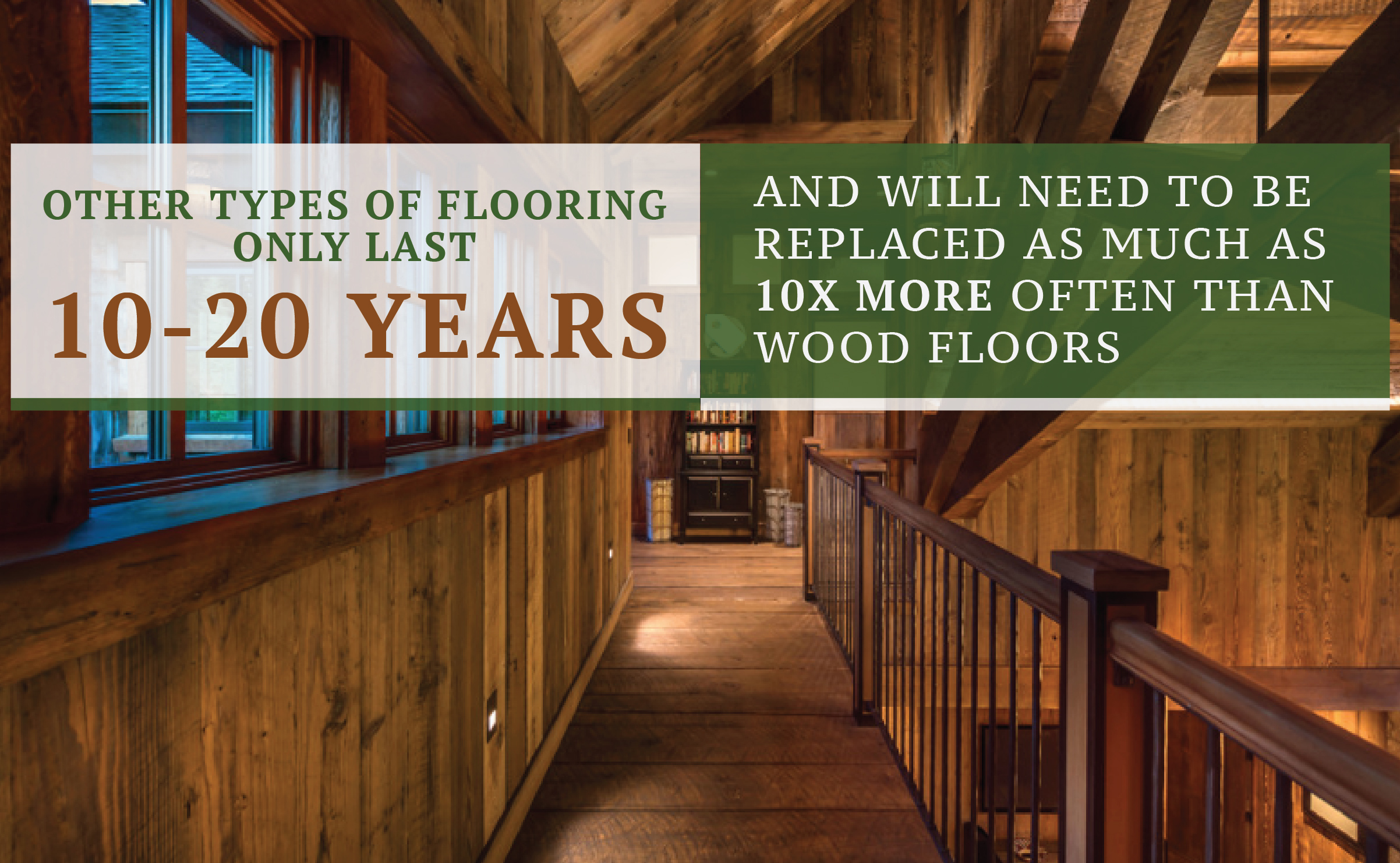 Harwood Flooring Lasts 10 times longer