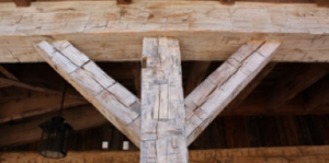 Reclaimed wooden beams from reclaimed lumber company, Superior Hardwoods of Montana