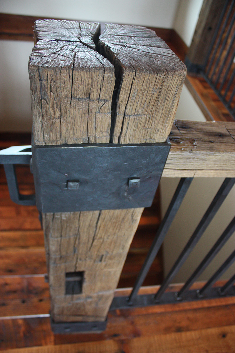 Wood Fence Post for Stairs